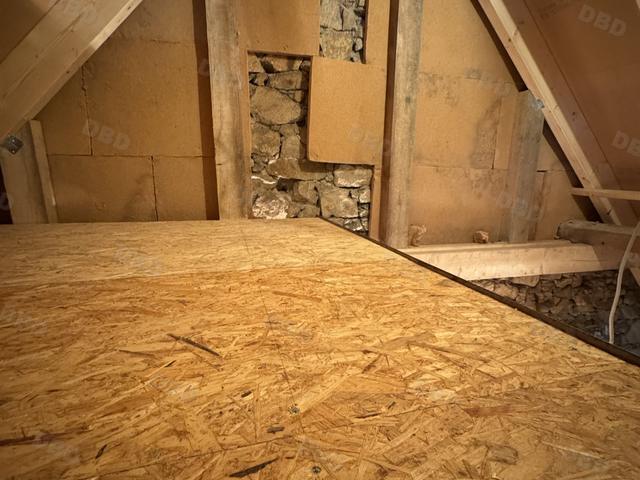 Technical room in the attic: insulation and boarding, Bergstraße
