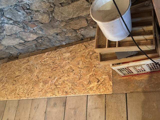 Technical room in the attic: insulation and boarding, Bergstraße, 1