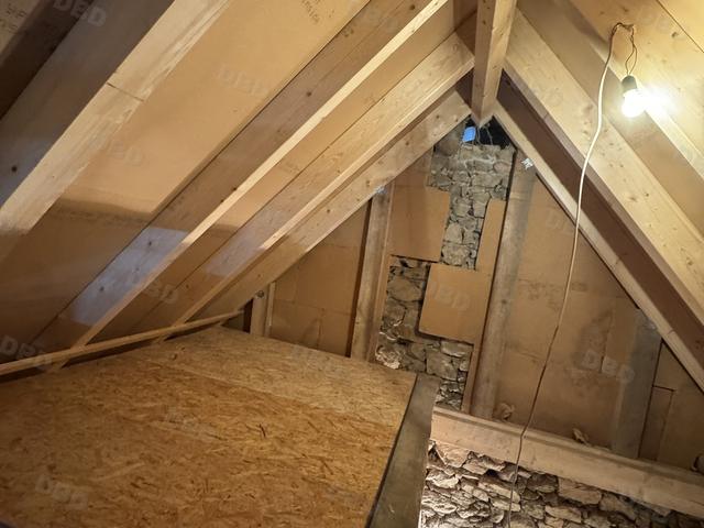 Technical room in the attic: insulation and boarding, Bergstraße, 2